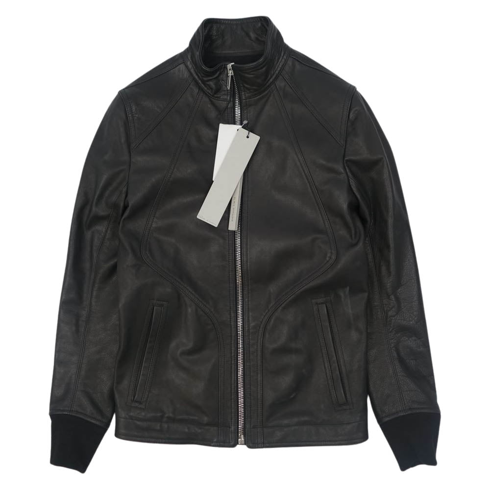 Rick Owens リックオウエンス 18AW RU18F1761 国内正規品 INTARSIA HIGH NECK レザー ジャケット 46【美品】【中古】