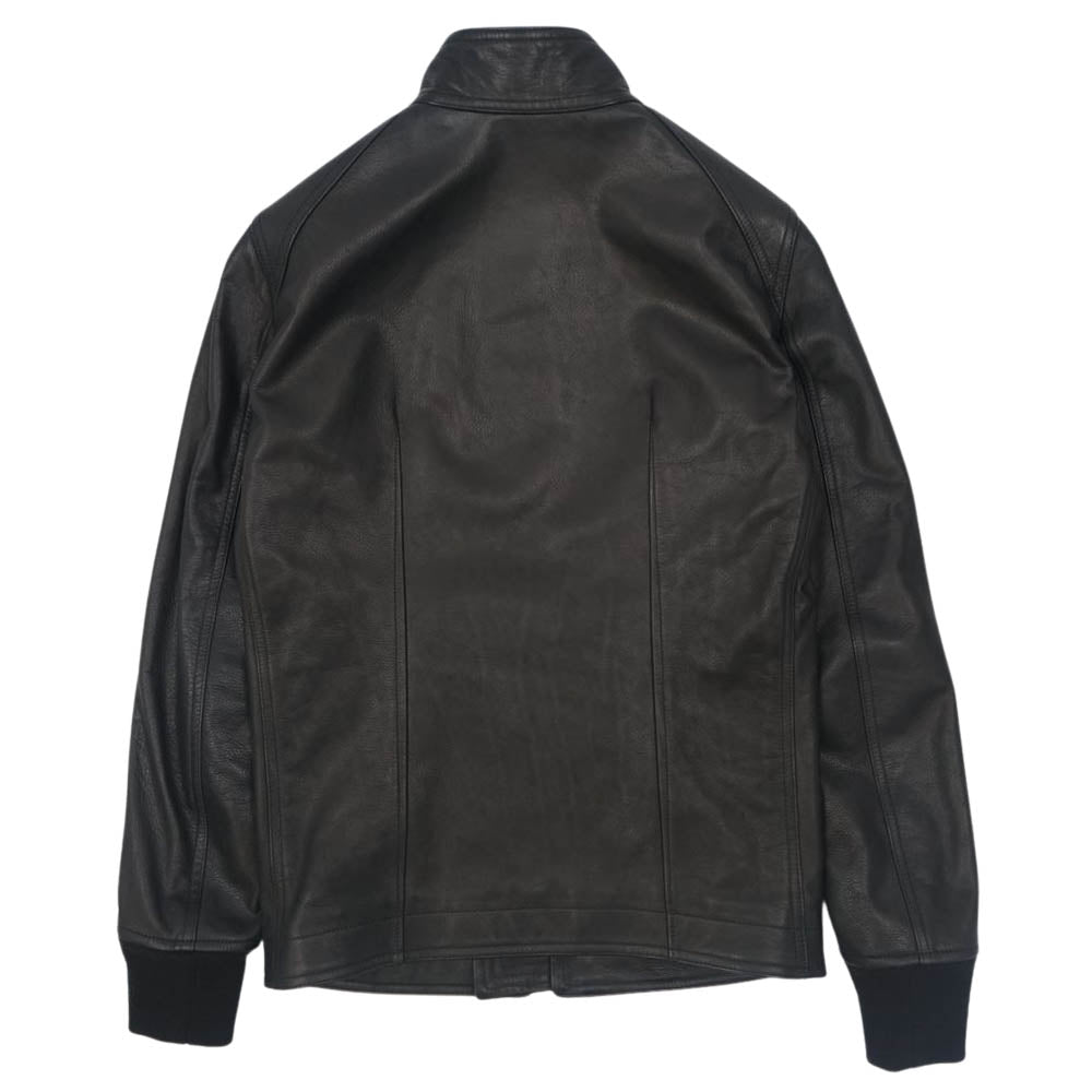 Rick Owens リックオウエンス 18AW RU18F1761 国内正規品 INTARSIA HIGH NECK レザー ジャケット 46【美品】【中古】