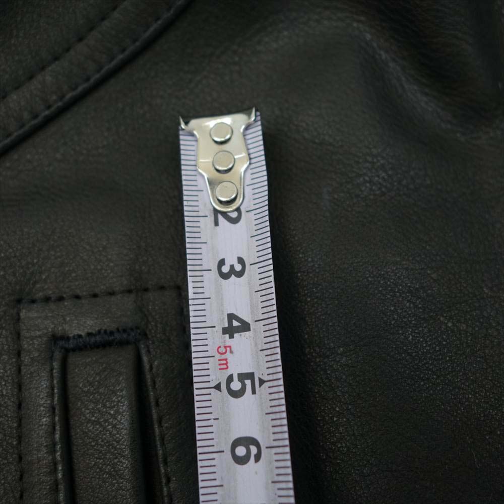 Rick Owens リックオウエンス 18AW RU18F1761 国内正規品 INTARSIA HIGH NECK レザー ジャケット 46【美品】【中古】