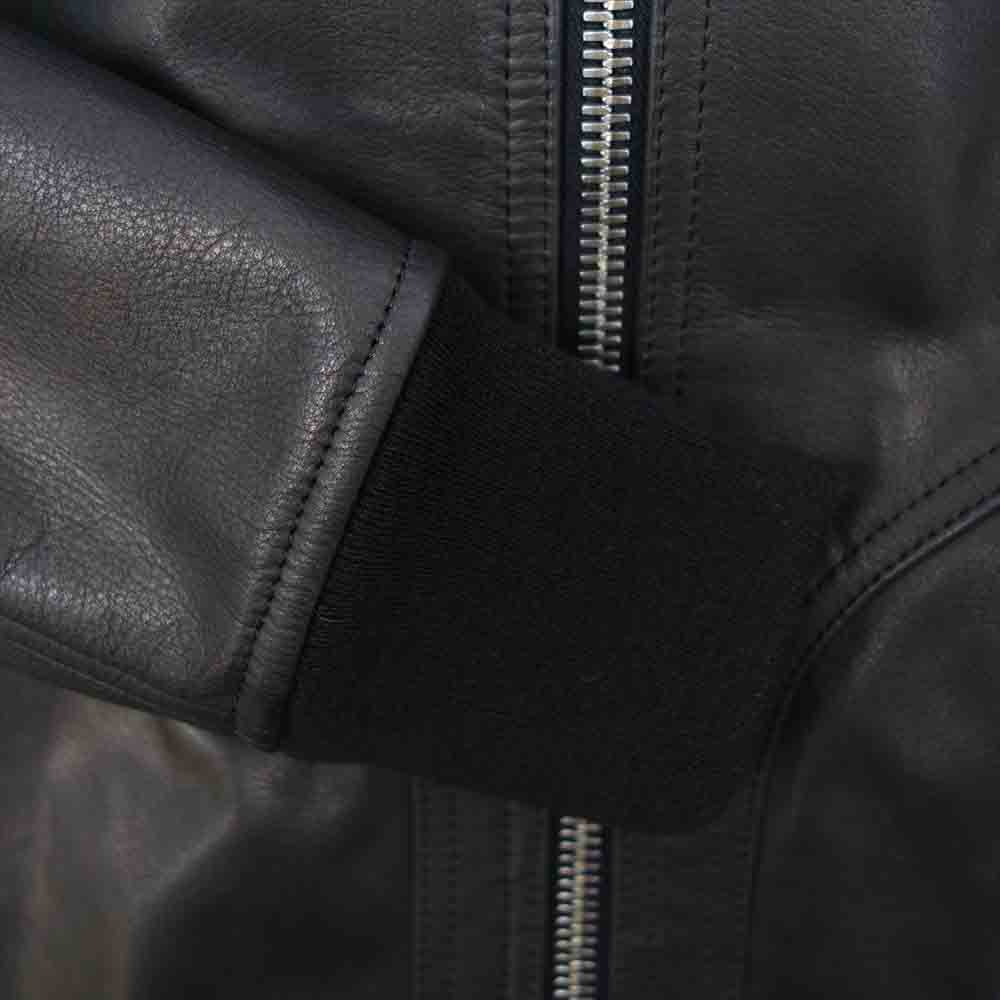 Rick Owens リックオウエンス 18AW RU18F1761 国内正規品 INTARSIA HIGH NECK レザー ジャケット 46【美品】【中古】