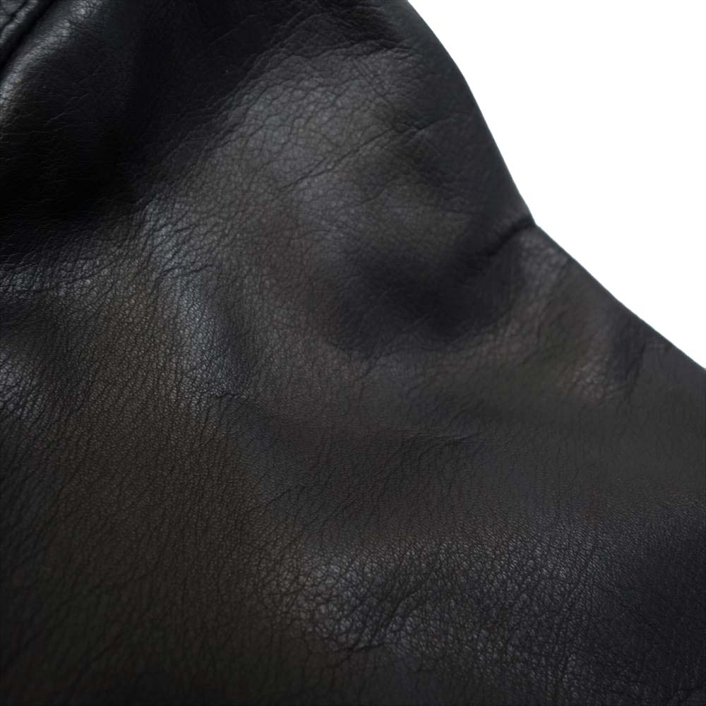 Rick Owens リックオウエンス 18AW RU18F1761 国内正規品 INTARSIA HIGH NECK レザー ジャケット 46【美品】【中古】