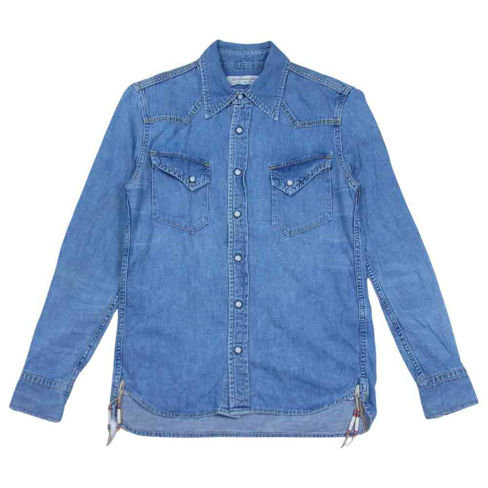REMI RELIEF レミレリーフ デニム ウエスタン シャツ インディゴブルー系 S【中古】