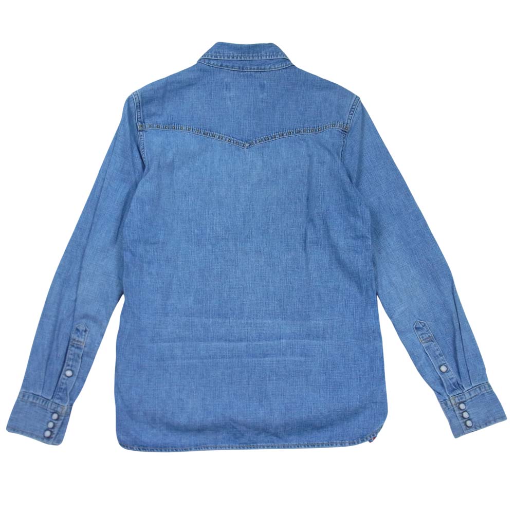 REMI RELIEF レミレリーフ デニム ウエスタン シャツ インディゴブルー系 S【中古】