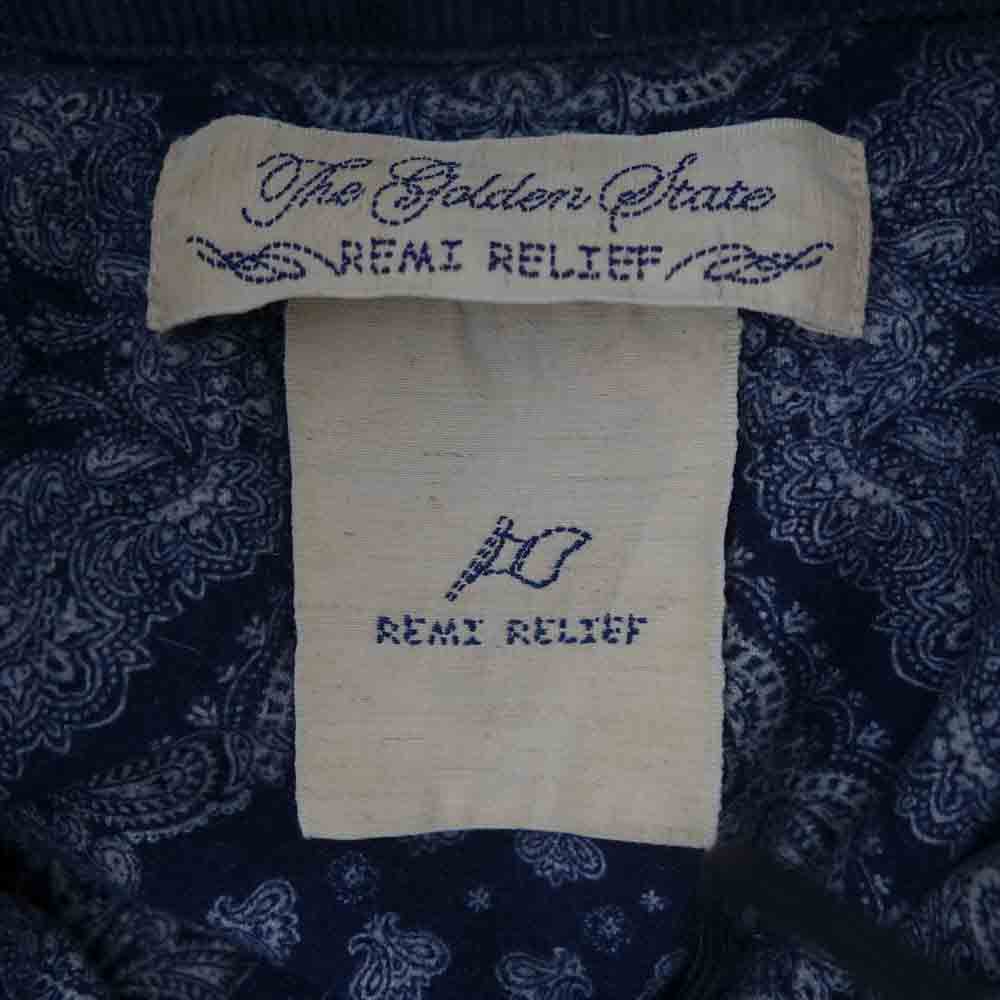 REMI RELIEF レミレリーフ コンチョ ボタン デニム ダウン ジャケット インディゴブルー系 S【中古】