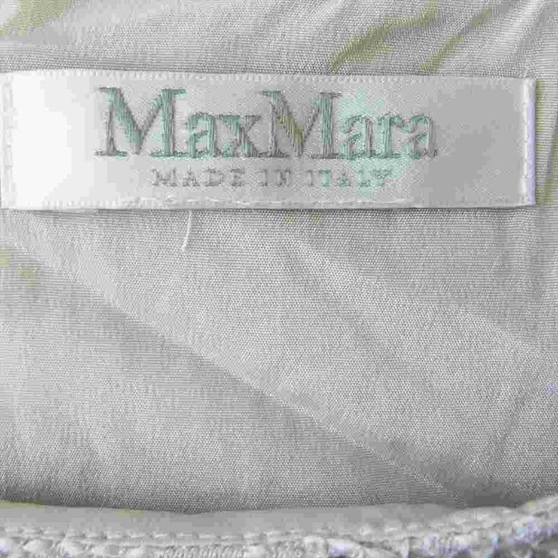 MAX MARA マックスマーラ 国内正規品 白タグ イタリア製 ボタニカル柄 ベルト付き ノースリーブ ワンピース グレー系 ブラック系【中古】