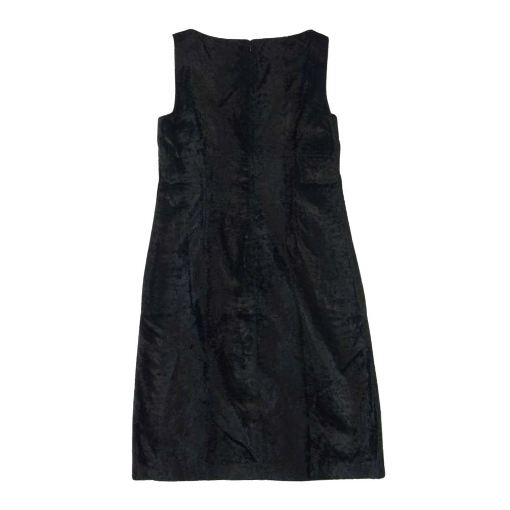 MAX MARA マックスマーラ S MAX MARA エスマックスマーラ 国内正規品 パイル ノースリーブ ワンピース ブラック系 34【中古】