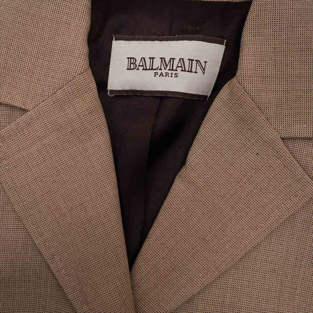 BALMAIN バルマン 国内正規品 フランス製 パンツスーツ セットアップ ライトブラウン系 40【中古】