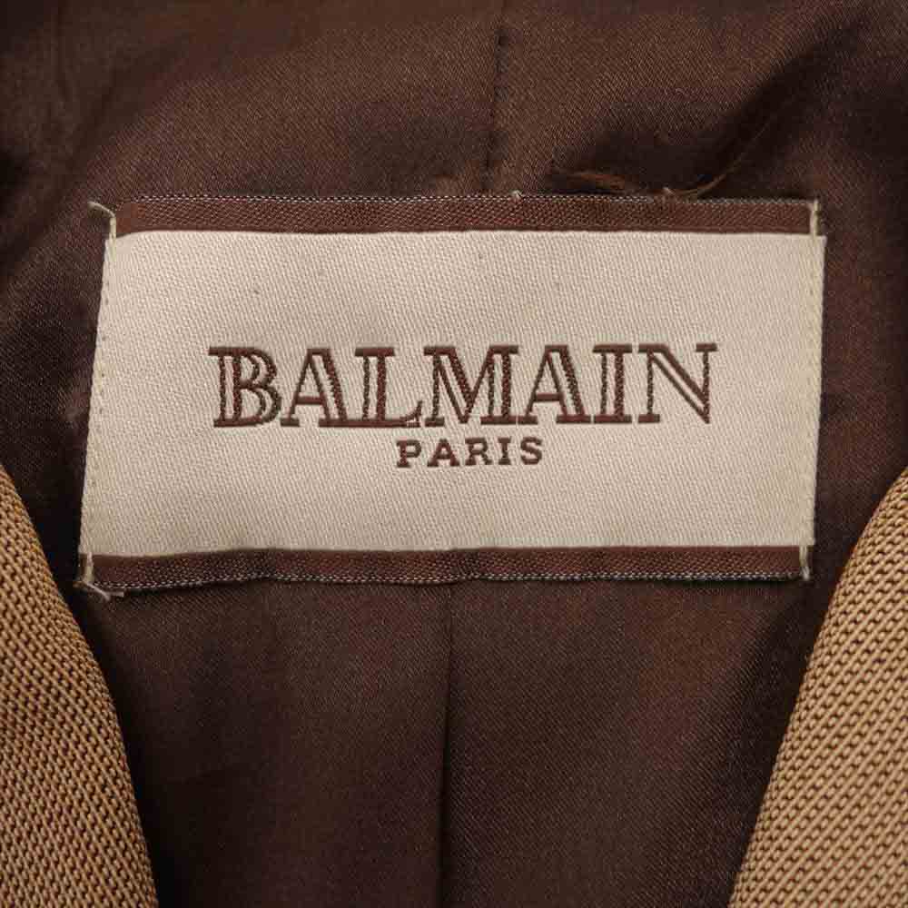 BALMAIN バルマン 国内正規品 フランス製 パンツスーツ セットアップ ライトブラウン系 40【中古】