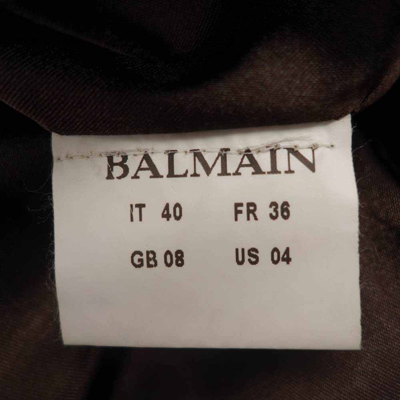 BALMAIN バルマン 国内正規品 フランス製 パンツスーツ セットアップ ライトブラウン系 40【中古】
