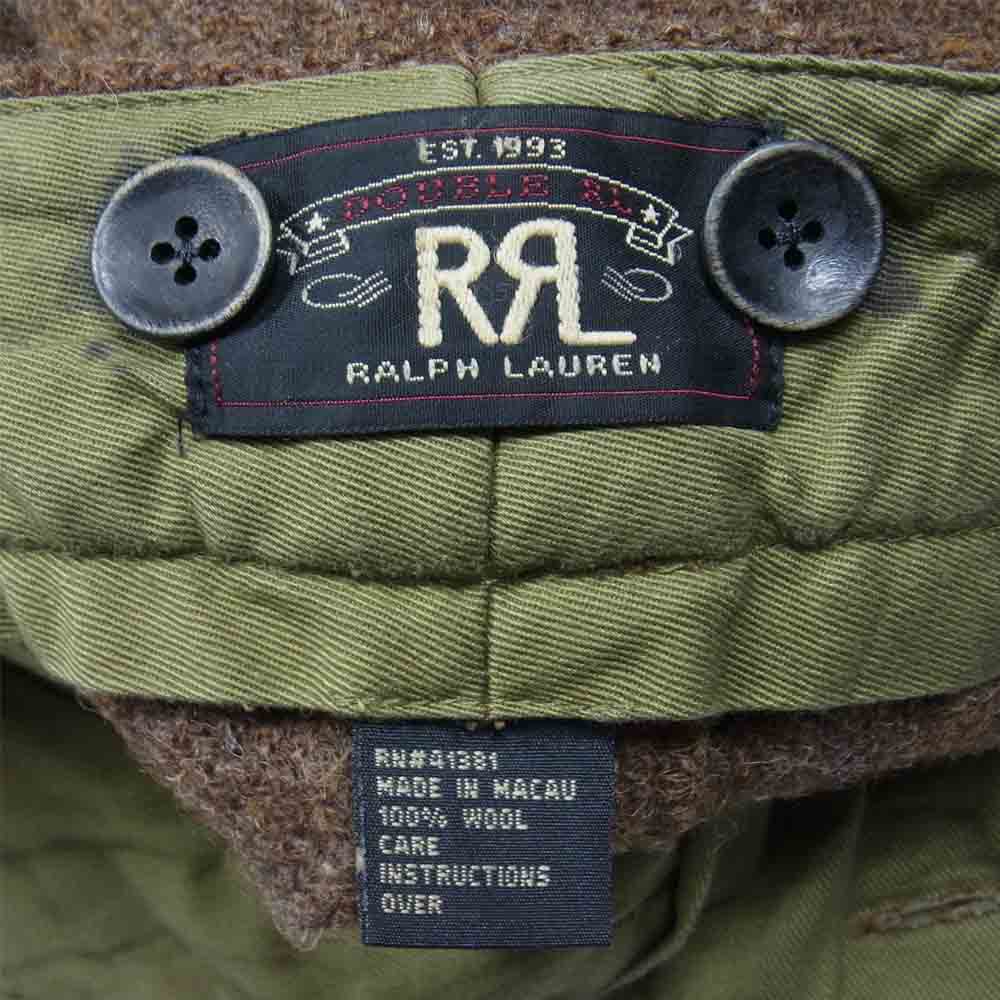 RRL ダブルアールエル サイドアジャスター付 ヘビー ウールパンツ ブラウン系 表記無し【中古】