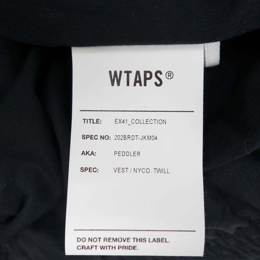 WTAPS ダブルタップス 20AW 202BRDT-JKM04 PEDDLER VEST ダウン ベスト ブラック系 03【中古】
