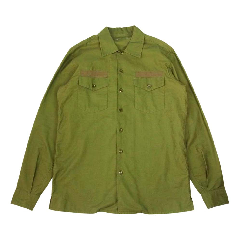 SOPHNET. ソフネット SOPH-180086 BACK SATIN UTILITY SHIRT カーキ系 S【中古】