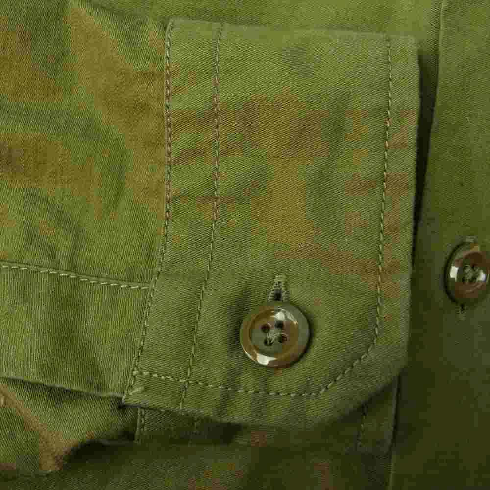 SOPHNET. ソフネット SOPH-180086 BACK SATIN UTILITY SHIRT カーキ系 S【中古】