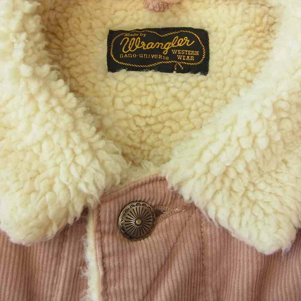 Wrangler ラングラー nano universe ナノユニバース 別注 Boa Ranch Jacket ボア コーデュロイ ランチ ジャケット ピンク系【中古】