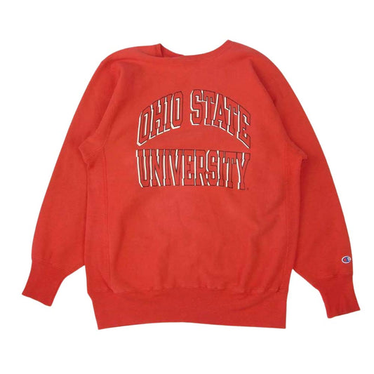Champion チャンピオン 90s OHIO STATE UNIVERSITY カレッジロゴ リバースウィーブ スウェット トレーナー レッド系 XXL【中古】