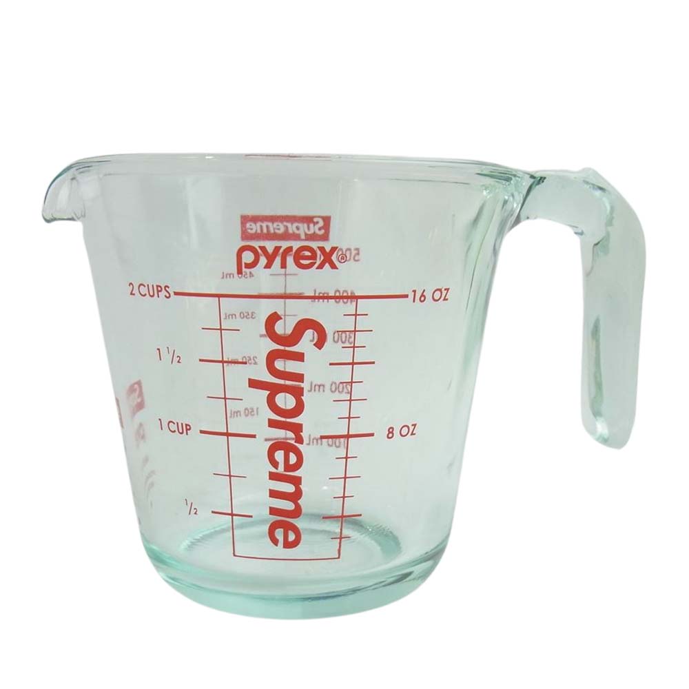 Supreme シュプリーム 19AW × Pyrex パイレックス 2-Cup Measuring Cup メジャーリング 計量 カップ クリア系【極上美品】【中古】