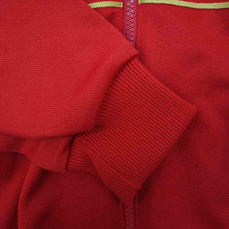 70s デサント製 adidasトラックパンツ ジャージ 裾ジッパー 赤 レッド
