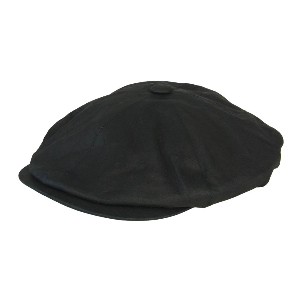 ANATOMICA アナトミカ JONATHAN RICHARD ジョナサンリチャード NEWS BOY CAP IRISH LINEN アイリッシュリネン ニューボーイキャップ キャスケット ブラック系 L【美品】【中古】