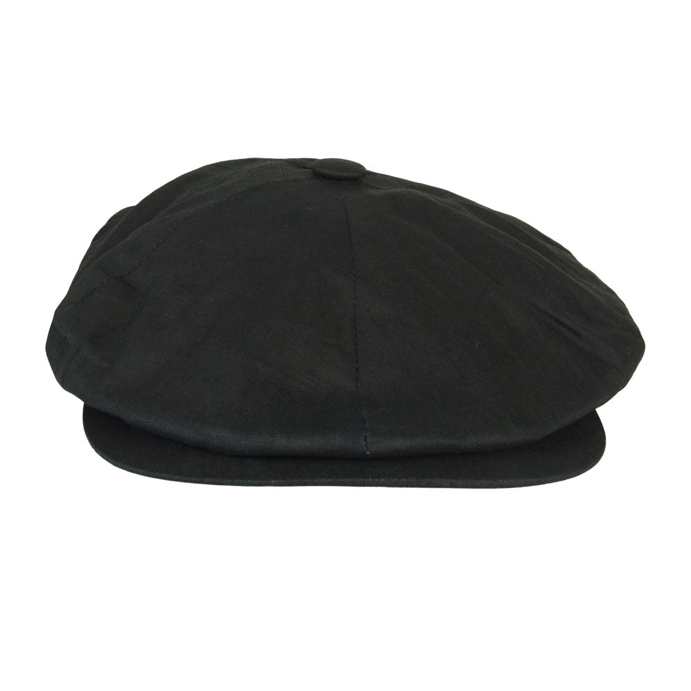 ANATOMICA アナトミカ JONATHAN RICHARD ジョナサンリチャード NEWS BOY CAP IRISH LINEN アイリッシュリネン ニューボーイキャップ キャスケット ブラック系 L【美品】【中古】
