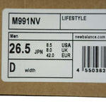 NEW BALANCE ニューバランス M991NV スニーカー ネイビー系 8.2/1【新古品】【未使用】【中古】