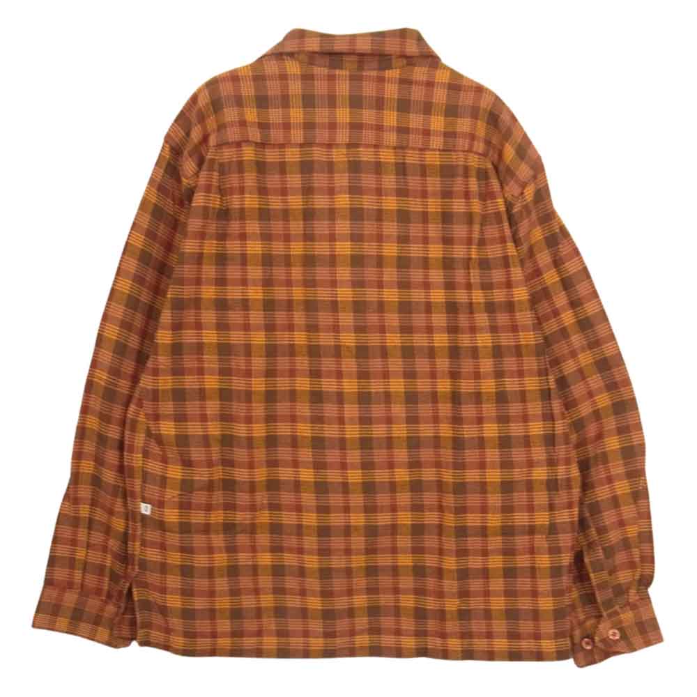イエローラット プルオーバー フランネル チェック シャツ レッド×イエロー オレンジ系 L【中古】