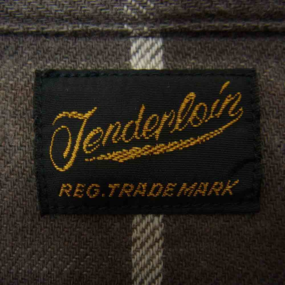 TENDERLOIN テンダーロイン T-HEAVY FLANNEL SHT ヘビーネル チェック 長袖 シャツ ブラウン系 M【中古】