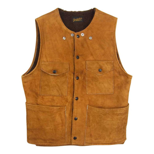 TENDERLOIN テンダーロイン T-SUEDE VEST スエード レザー ベスト ブラウン系 M【中古】