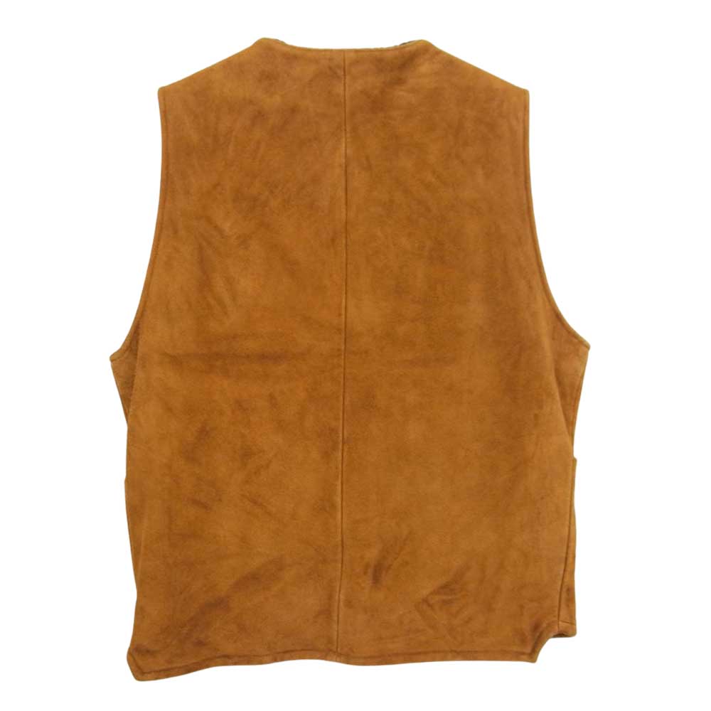 TENDERLOIN テンダーロイン T-SUEDE VEST スエード レザー ベスト ブラウン系 M【中古】