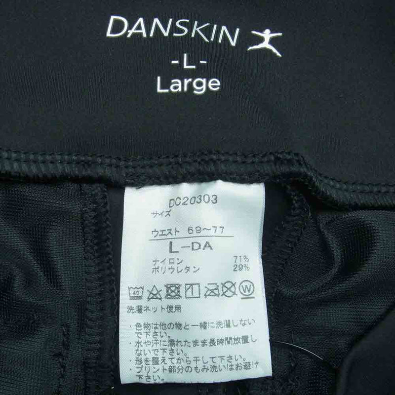 ダンスキン DC20303 CROSSOVER SLIM PANTS クロス オーバー スリム パンツ ブラック系 L【新古品】【未使用】【中古】