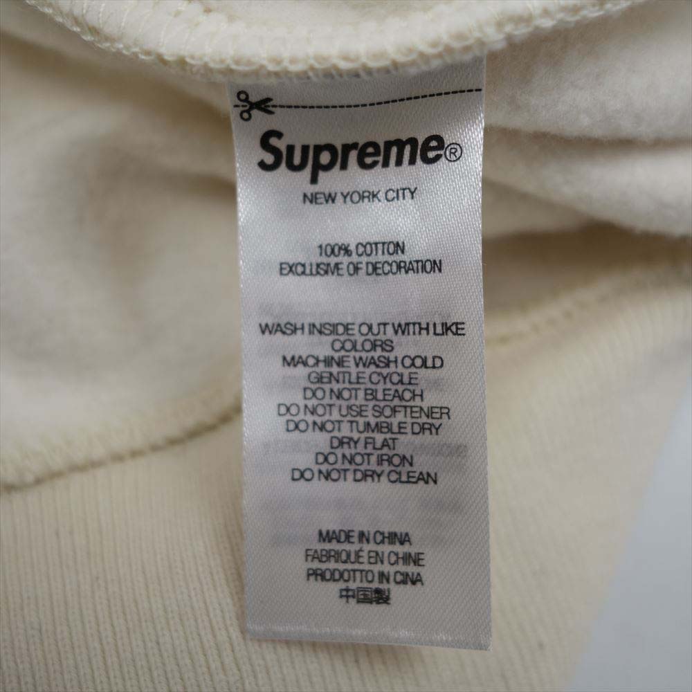 Supreme シュプリーム 21AW Contrast Hooded Sweatshirt コントラスト フーデッド パーカー  オフホワイト系 S【新古品】【未使用】【中古】