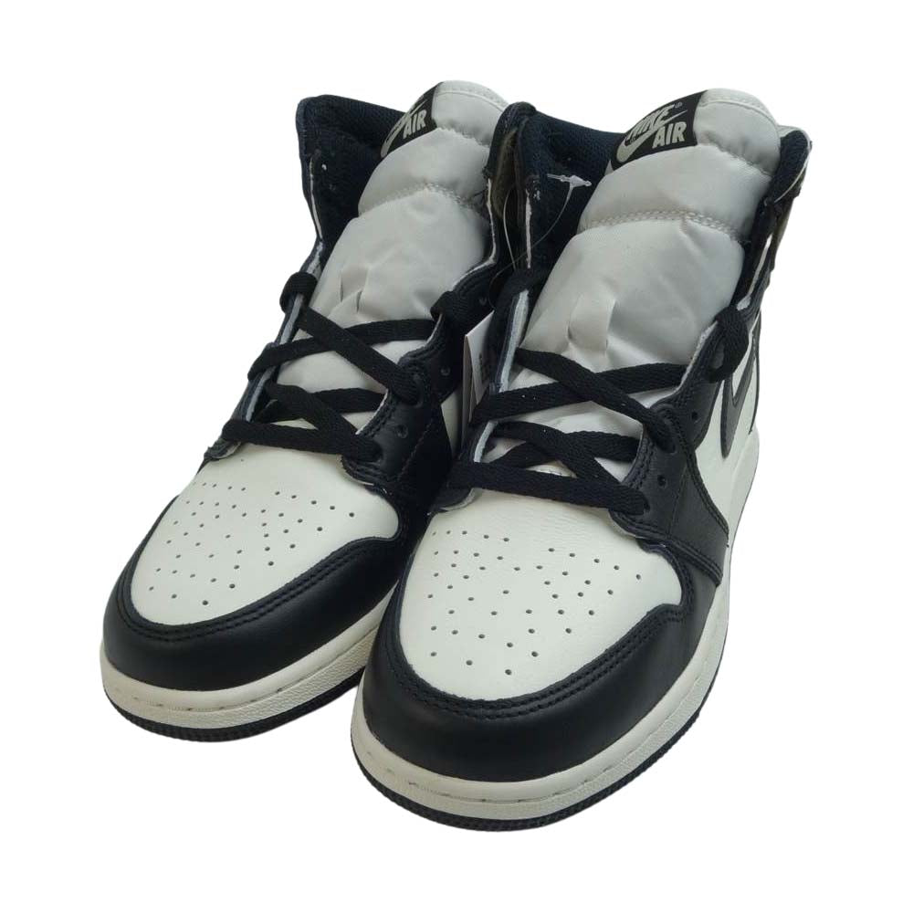NIKE ナイキ 575441-105 AIR JORDAN 1 RETRO HIGH OG GS ナイキ エア ジョーダン 1 レトロ ハイ OG ホワイト系 ブラック系 24.5cm【新古品】【未使用】【中古】