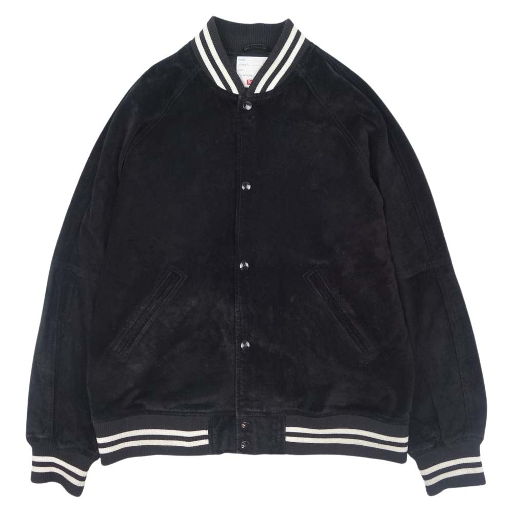 Supreme シュプリーム 17SS Suede Varsity Jacket スエード バーシティ ジャケット ブラック系 L【中古】