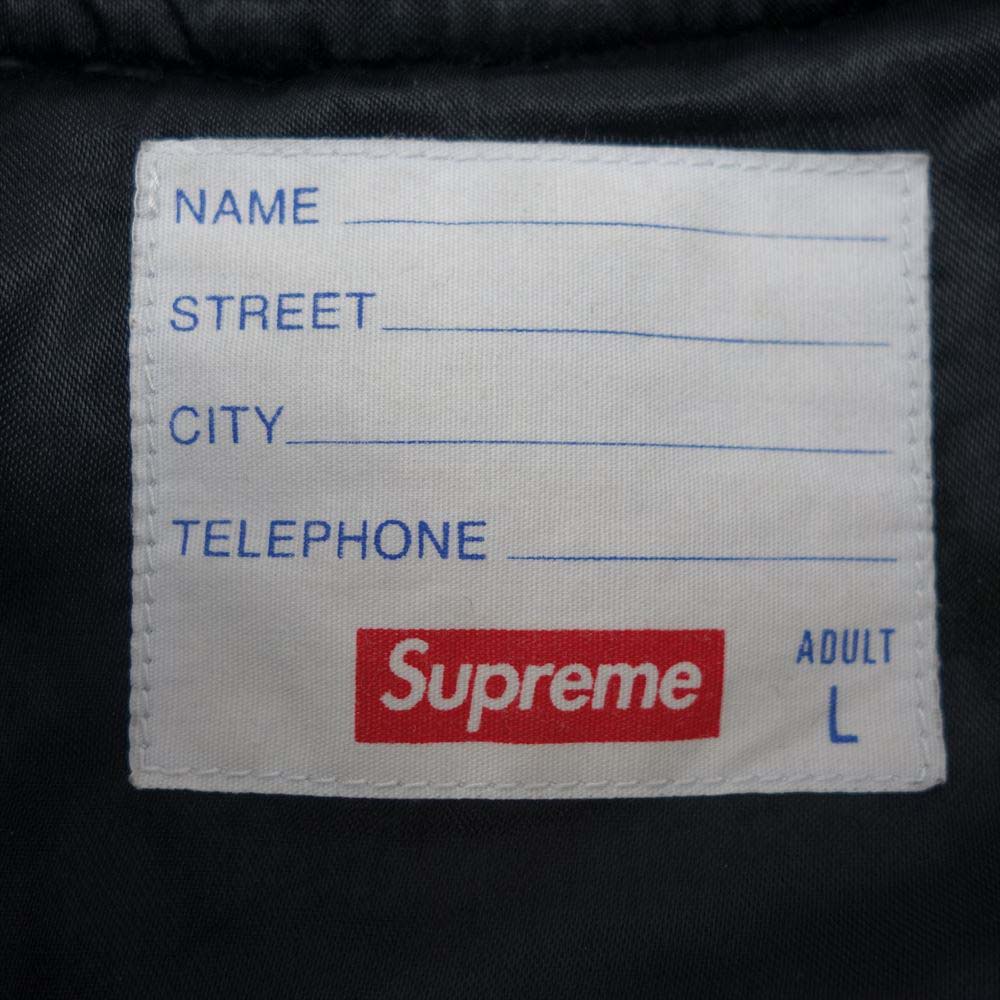 Supreme シュプリーム 17SS Suede Varsity Jacket スエード バーシティ ジャケット ブラック系 L【中古】