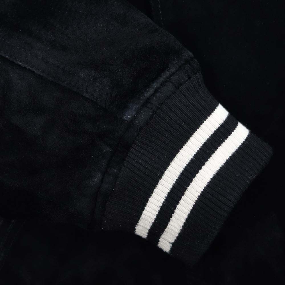Supreme シュプリーム 17SS Suede Varsity Jacket スエード バーシティ ジャケット ブラック系 L【中古】