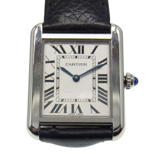 CARTIER カルティエ タンクソロ SM 3170 787504WX シルバー文字盤 ブラック系 表記無し【中古】