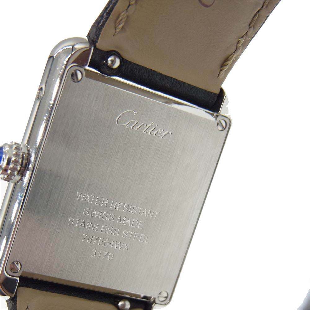 CARTIER カルティエ タンクソロ SM 3170 787504WX シルバー文字盤 ブラック系 表記無し【中古】