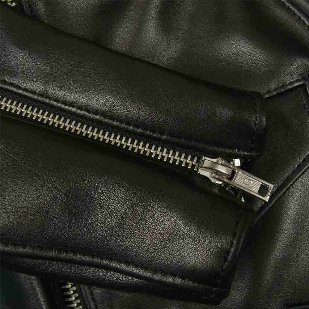 トリプルシックス LJM-10TF 納品書付 ステアハイド タイトフィット フロントベルト ライダース ジャケット ブラック系 34【極上美品】【中古】