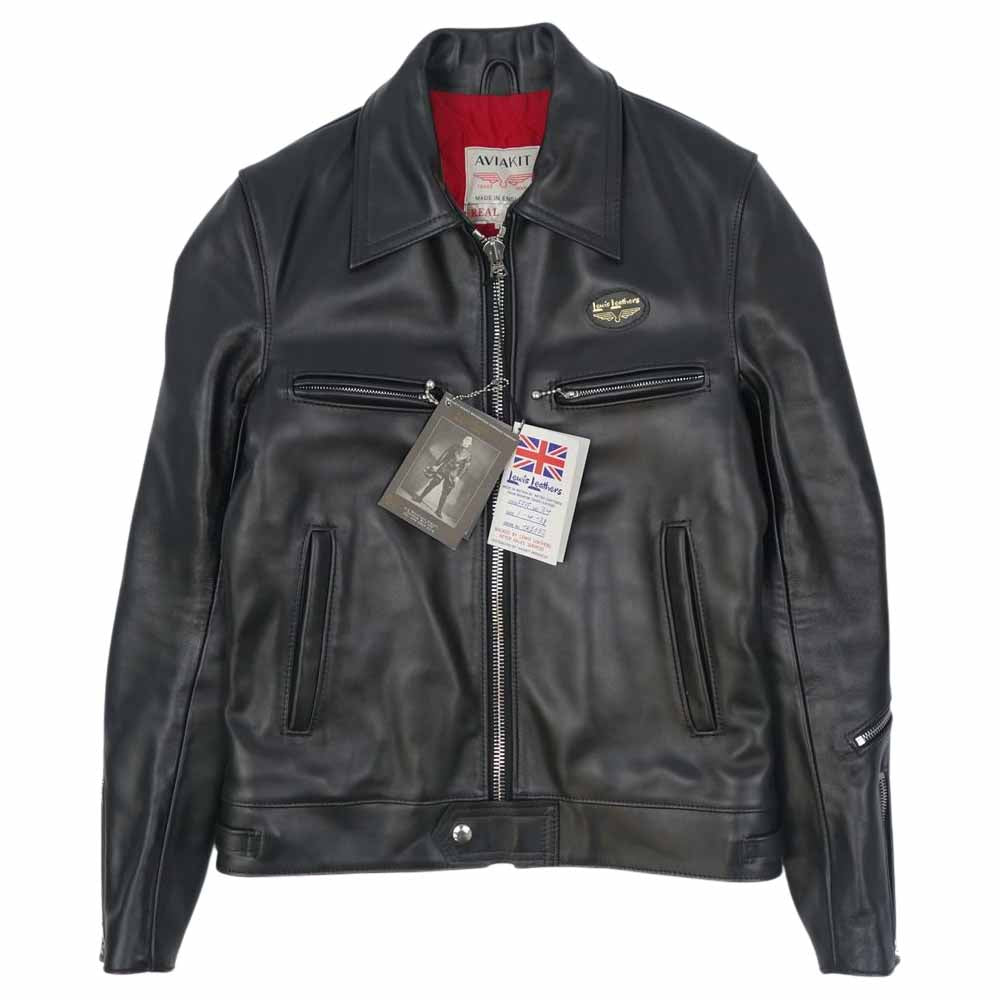 Lewis Leathers ルイスレザー 55IT DOMINATOR TIGHT FIT ドミネーター タイトフィット レザー ホースハイド ライダース ジャケット ブラック系 34【極上美品】【中古】