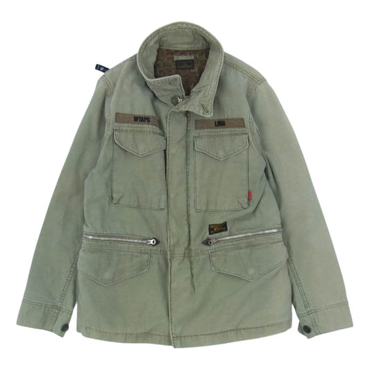 WTAPS ダブルタップス 12AW 122GWDT-JKM03 M-65 ミリタリー ジャケット SIERRA レオパード裏地 YOU ARE MY SUNSHINE ライトグリーン系 3【中古】