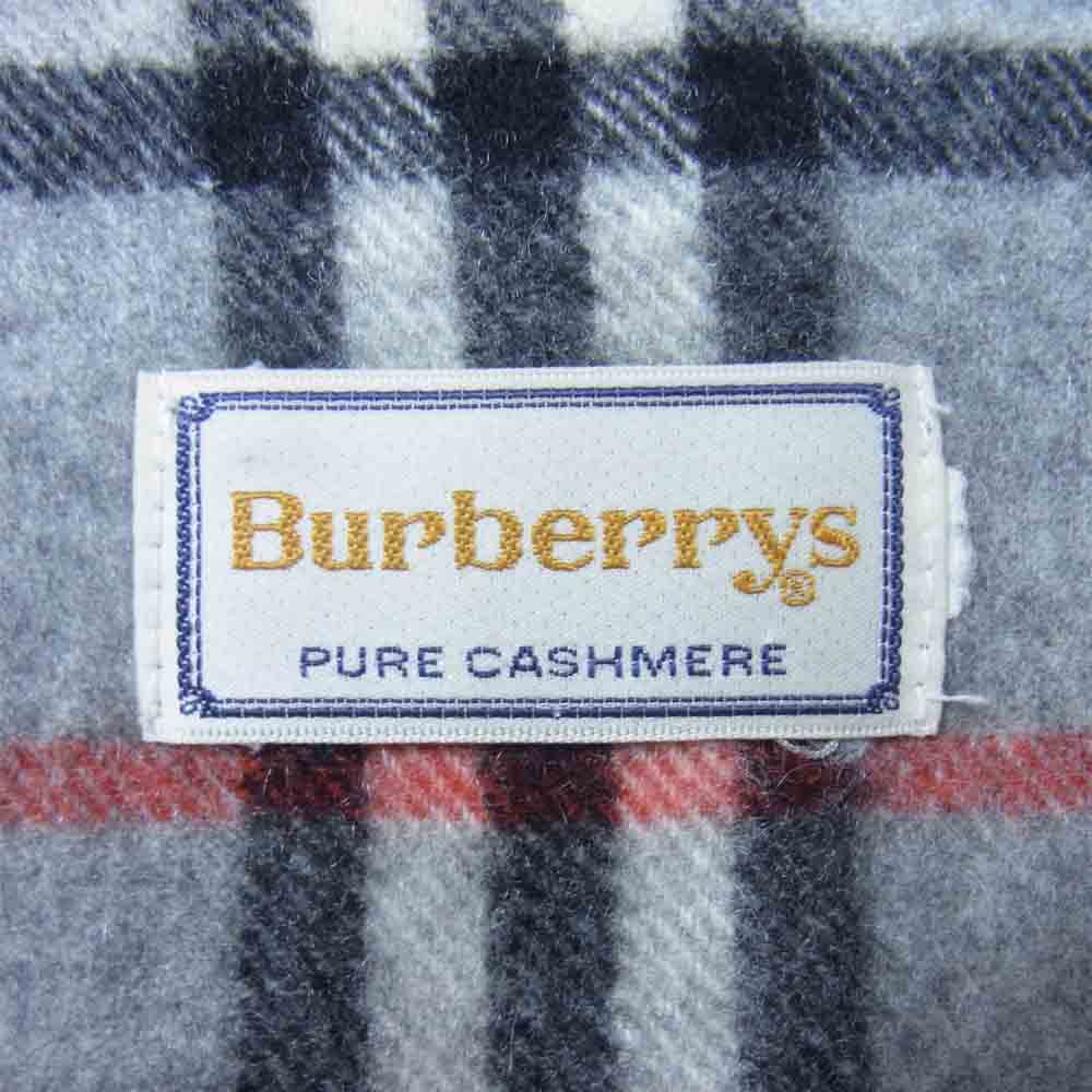 BURBERRY バーバリー ノバチェック カシミヤ マフラー グレー系【中古