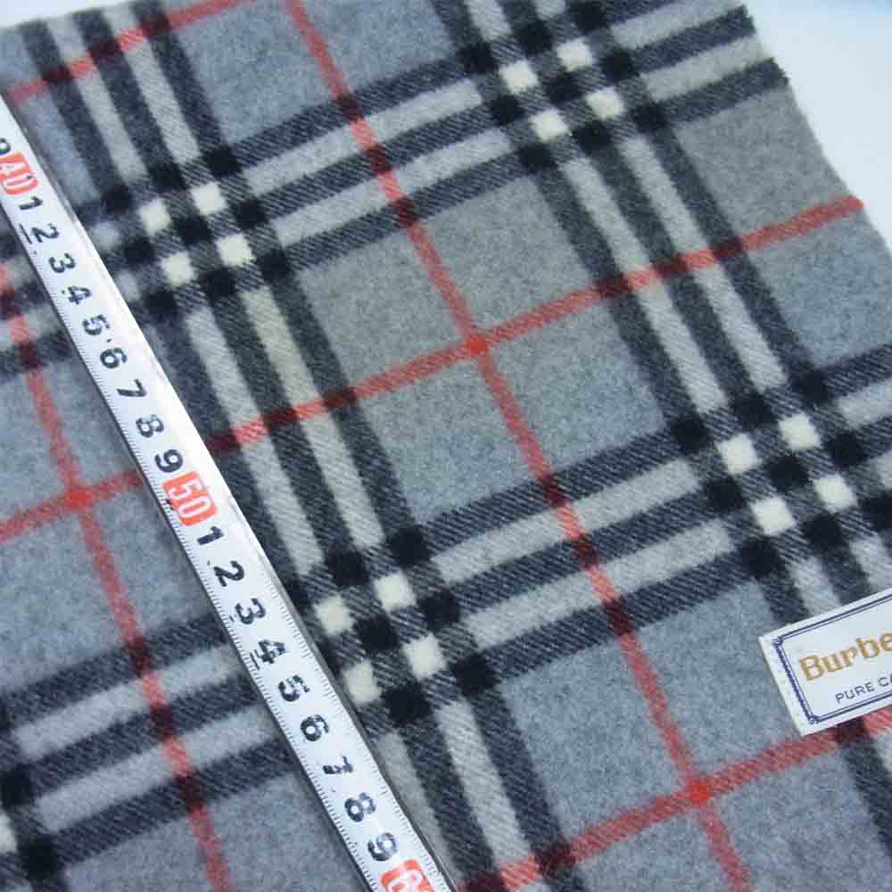 BURBERRY バーバリー ノバチェック カシミヤ マフラー グレー系【中古