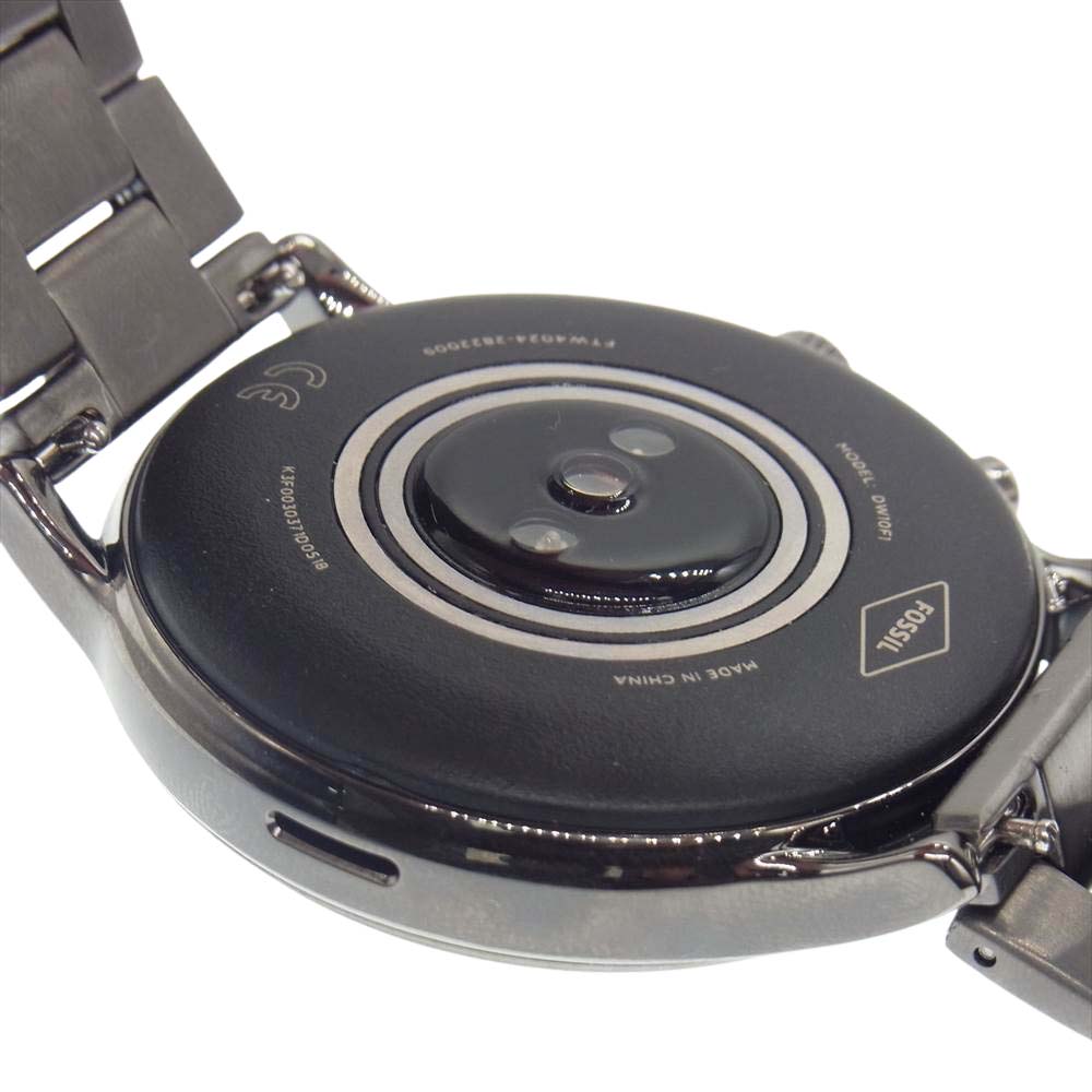 FOSSIL フォッシル FTW4025 THE CARLYLE HR ジェネレーション5 ガンメタ スマートウォッチ ブラック系【中古】