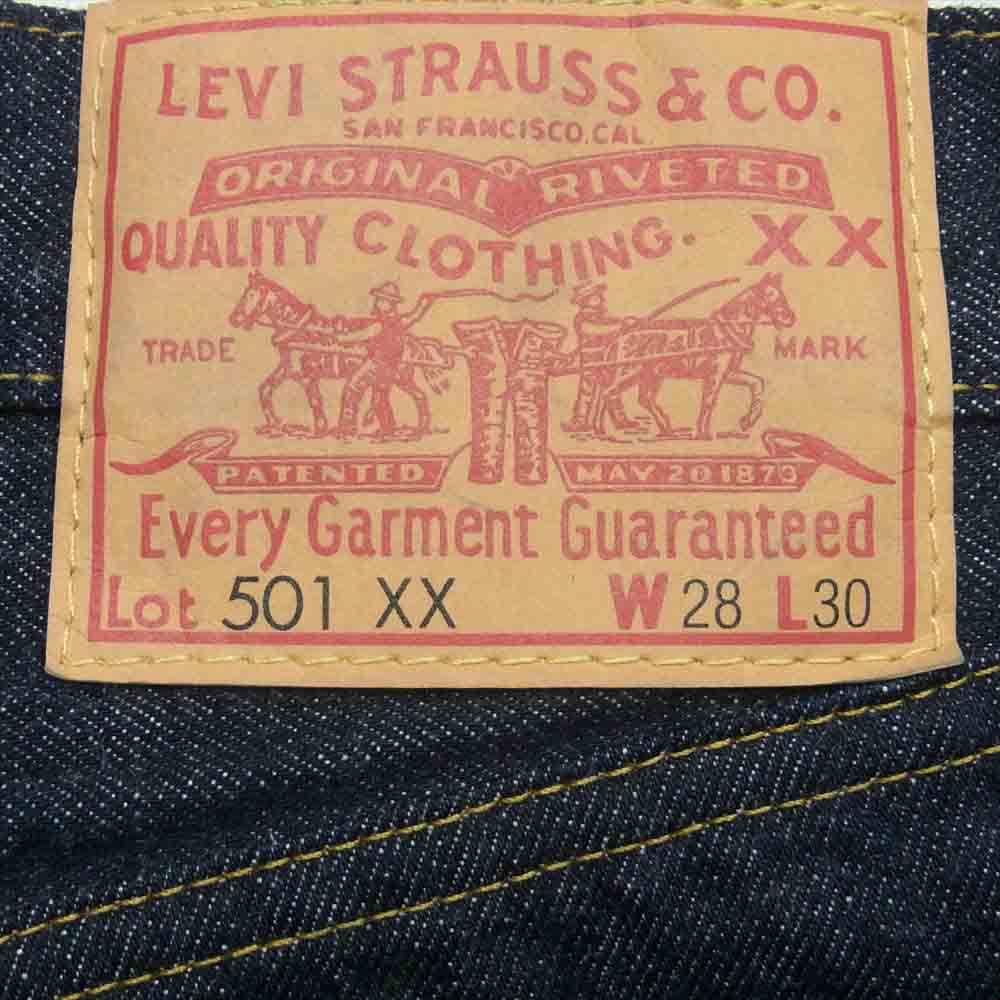 Levi's リーバイス VINTAGE CLOTHING 501XX 12.52oz 1955モデル MADE IN USA WHITE OAK セルビッジ リジッド デニム パンツ インディゴブルー系 W28 L30【美品】【中古】
