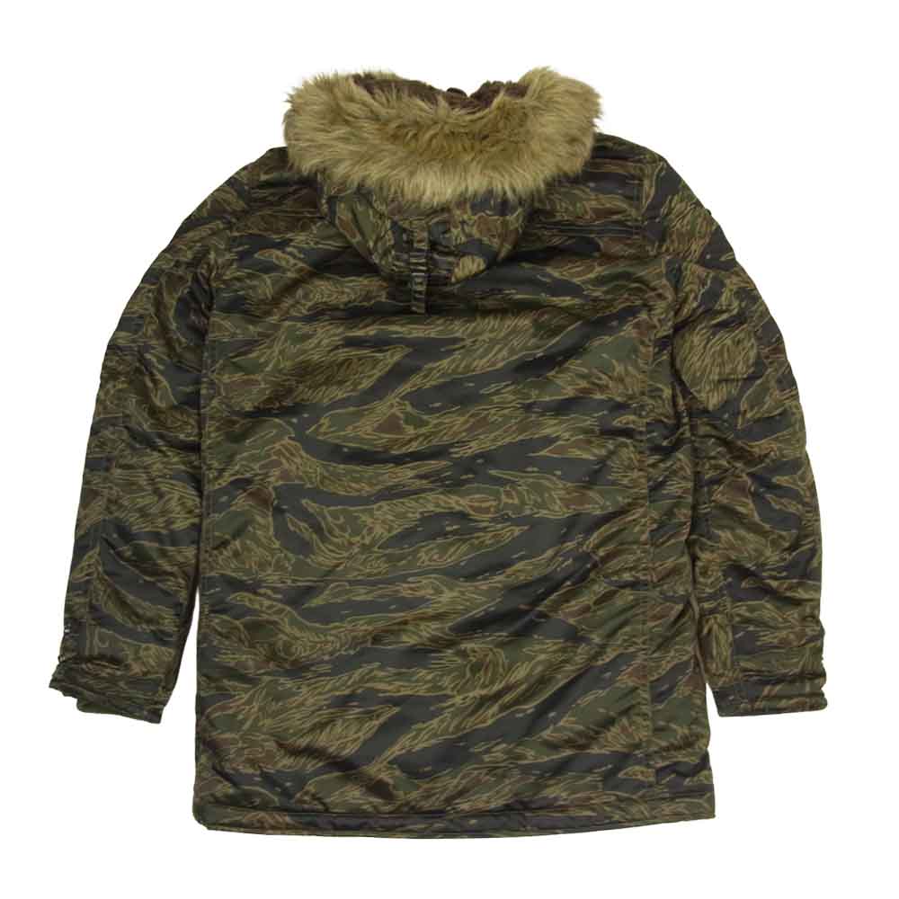HYSTERIC GLAMOUR ヒステリックグラマー 0293AC01 PRIMALOFT N-3B 中綿プリマロフト ワッペン付き タイガーカモ ミリタリー コート マルチカラー系 S【美品】【中古】