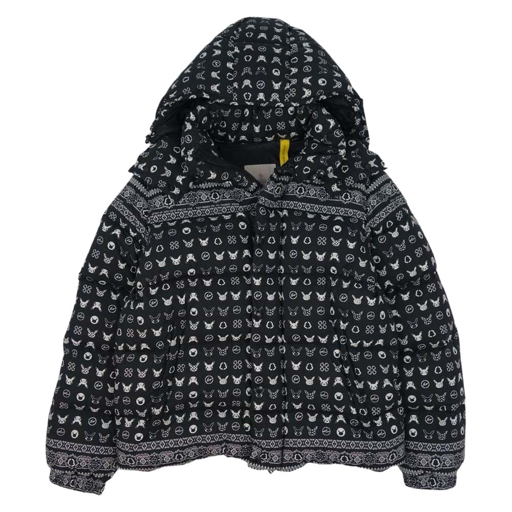 MONCLER モンクレール Genius モンクレールジャパン表記タグ Fragment Design Pikachu Down Jacket SPIRIT フラグメント ピカチュウ ダウン ジャケット ブラック系 1【極上美品】【中古】