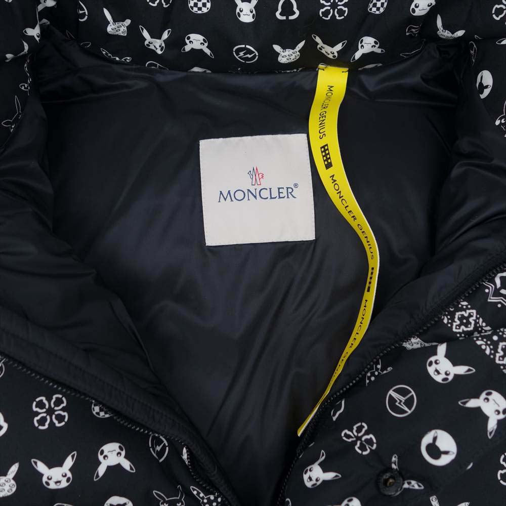 MONCLER モンクレール Genius モンクレールジャパン表記タグ Fragment Design Pikachu Down Jacket SPIRIT フラグメント ピカチュウ ダウン ジャケット ブラック系 1【極上美品】【中古】