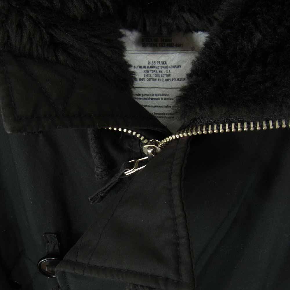 Supreme シュプリーム N-3B PARKA 中綿 ミリタリー コート ブラック系 M【中古】