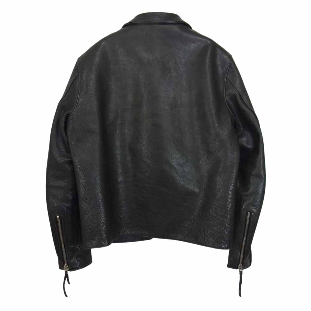 The REAL McCOY'S ザリアルマッコイズ BUCO ブコ ステアハイド 襟付き シングル ライダース ジャケット ブラック系 36【中古】