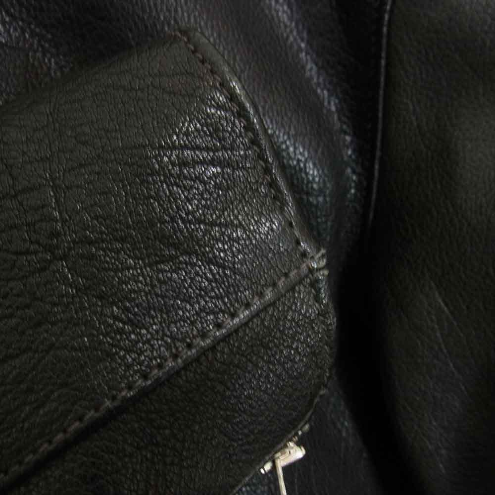 The REAL McCOY'S ザリアルマッコイズ BUCO ブコ ステアハイド 襟付き シングル ライダース ジャケット ブラック系 36【中古】