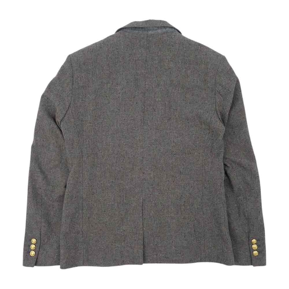 ハルシ 15AW シルク混 ネップ セットアップ スーツ ジャケット パンツ ライトブラウン系 L【極上美品】【中古】